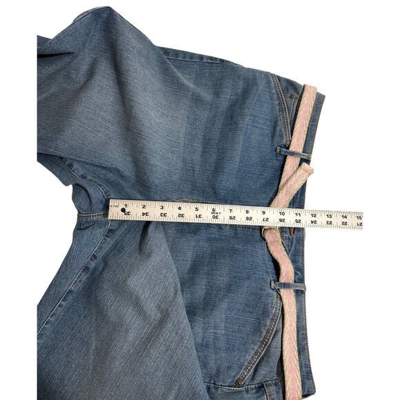 Gloria Vanderbilt Womens Skimmer Jean Shorts W/Belt Size 16 Light Wash Denim - Picture 6 of 7